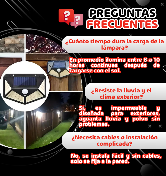 Lamparas de pared solar