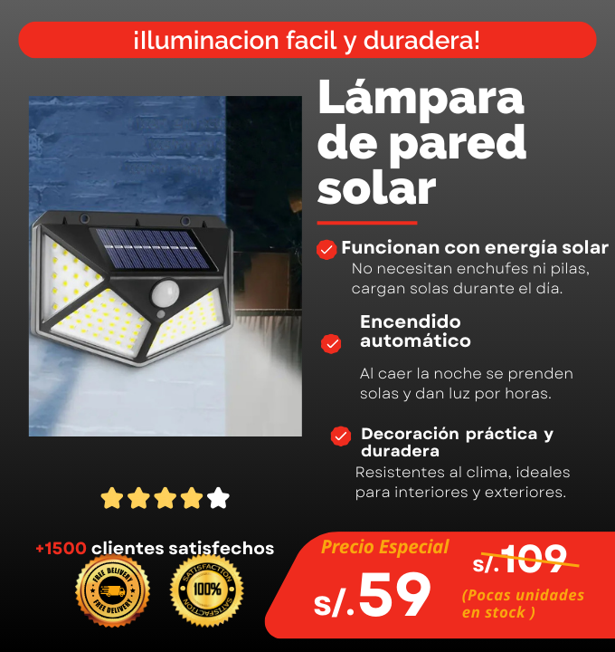 Lamparas de pared solar